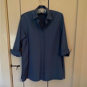 MaxMara Blue Swing Button Down Top